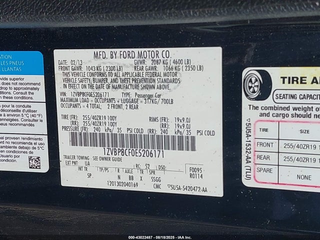 1ZVBP8CF0E5206171 Ford Mustang