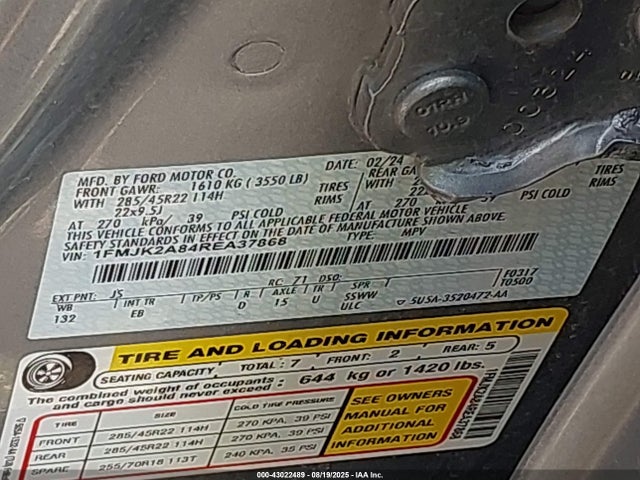 Ford gtdi-standard 2024 1FMJK2A84REA37868 Image 9