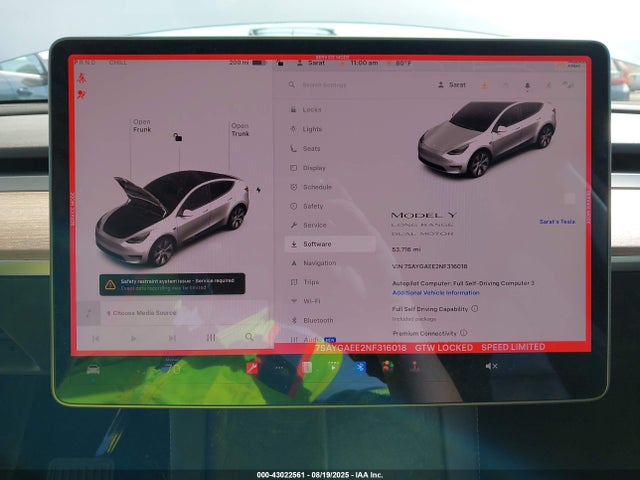 2022 TESLA MODEL Y 7SAYGAEE2NF316018 Photo 6