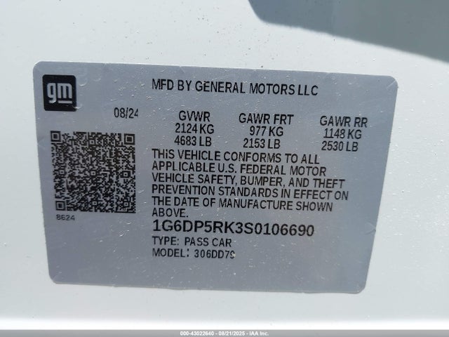 2025 CADILLAC CT5 1G6DP5RK3S0106690 Photo 8