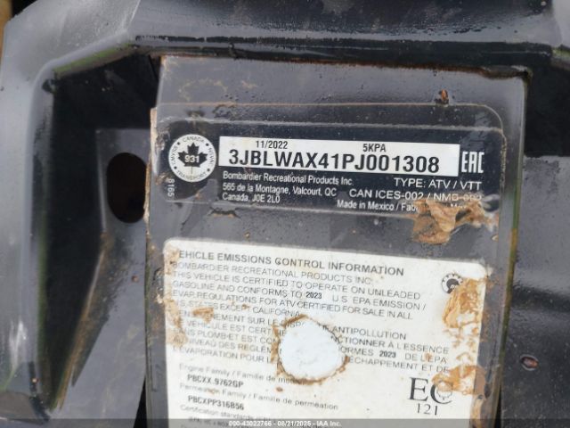 2023 CAN-AM OUTLANDER 3JBLWAX41PJ001308 Photo 9