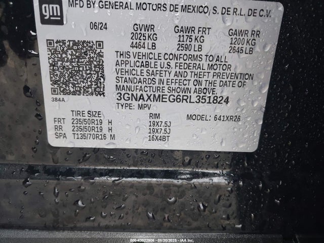 Chevrolet lsd 2024 3GNAXMEG6RL351824 Image 9