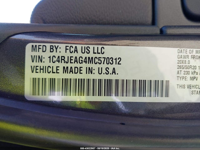 1C4RJEAG4MC570312 Jeep 2021
