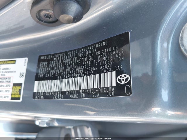 5YFB4MDE9RP168832 Toyota m20a-fks