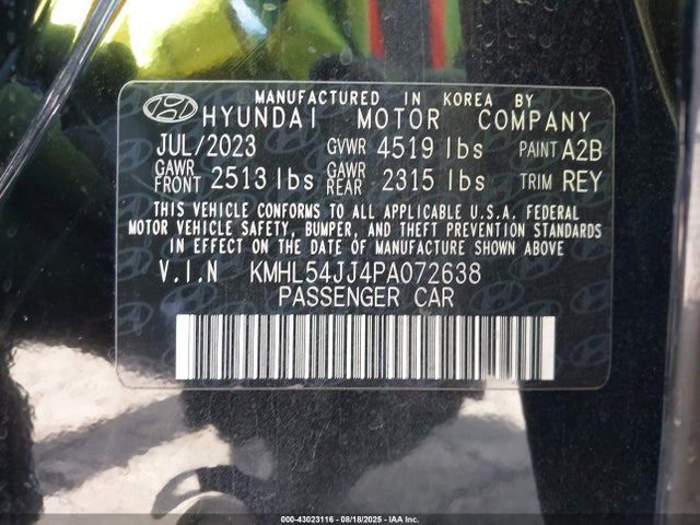KMHL54JJ4PA072638 Hyundai gdi nu pe
