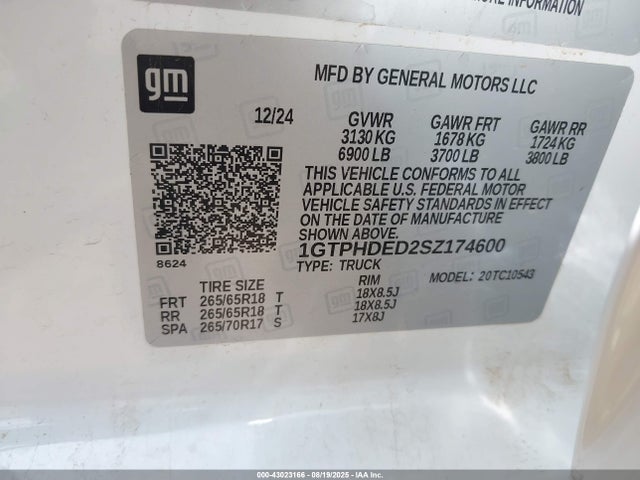 1GTPHDED2SZ174600 GMC l84