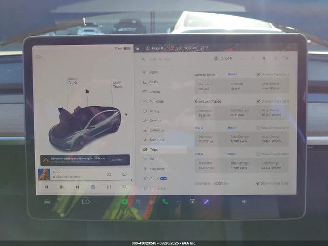 5YJ3E1EA8MF974161 Tesla MODEL 3