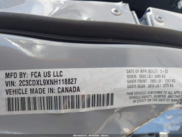 2022 DODGE CHARGER 2C3CDXL9XNH118827 Photo 8