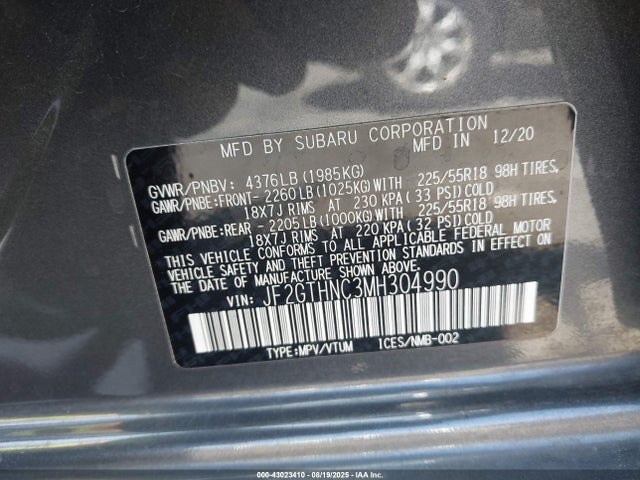 JF2GTHNC3MH304990 Subaru na