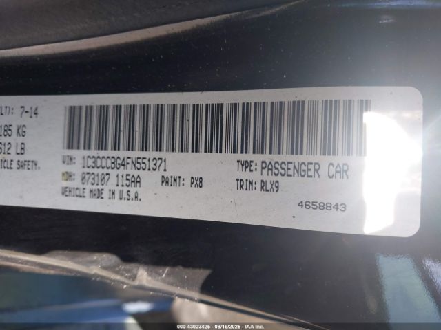 2015 CHRYSLER 200 1C3CCCBG4FN551371 Photo 8
