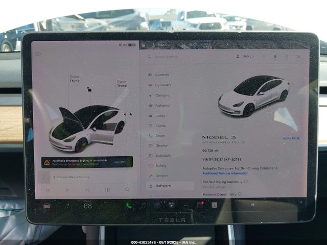 2019 TESLA MODEL 3 5YJ3E1EA6KF482788 Photo 6