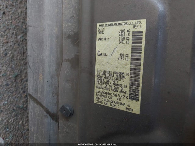 1N4AA6AP4HC383778 Nissan 2017
