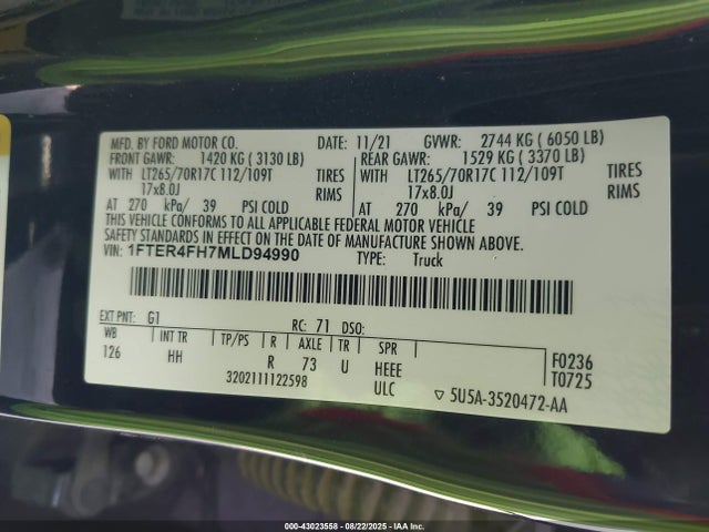 Ford 2021 2021 1FTER4FH7MLD94990 Image 9