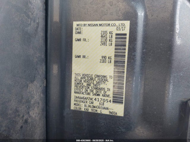 1N4AA6AP2HC417054 Nissan 2017