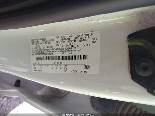 Ford 2018 2018 1FT7W2BT6JEC13197 Image 9