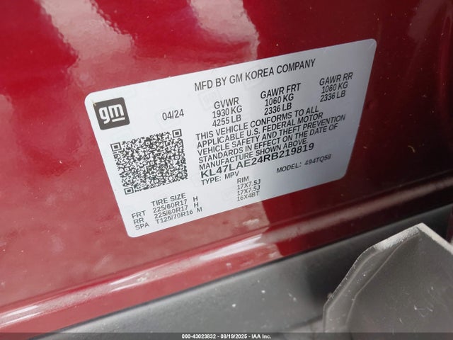 KL47LAE24RB219819 Buick lih