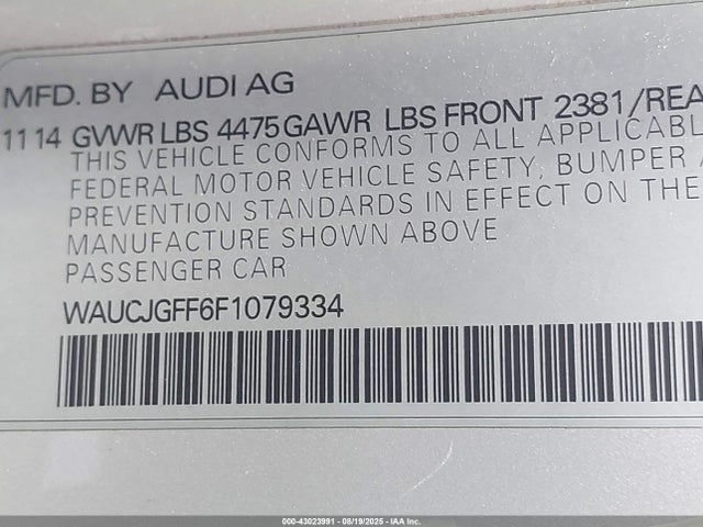 2015 AUDI A3 WAUCJGFF6F1079334 Photo 8
