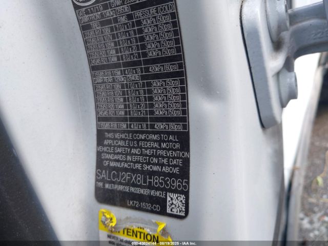 2020 LAND ROVER DISCOVERY SPORT SALCJ2FX8LH853965 Photo 8