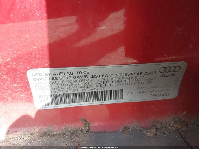 2006 AUDI A6 WAUKH94F56N089030 Photo 8