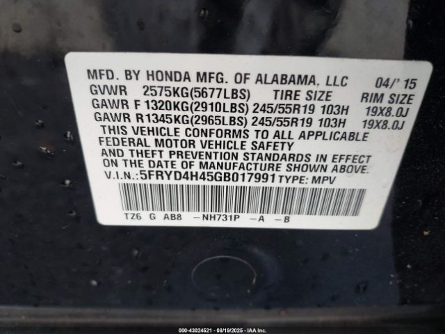 2016 ACURA MDX 5FRYD4H45GB017991 Photo 8