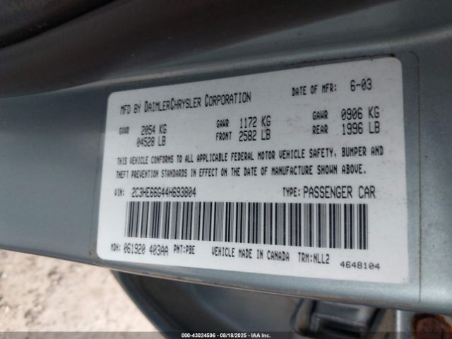 2004 CHRYSLER 300M 2C3HE66G44H693804 Photo 8