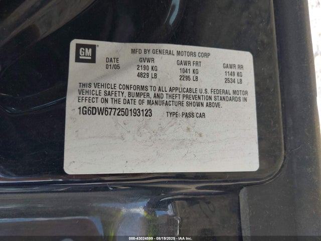 2005 CADILLAC STS 1G6DW677250193123 Photo 8