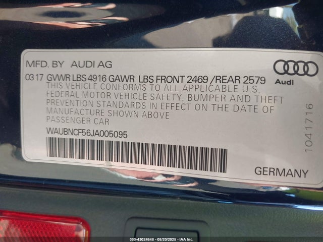 2018 AUDI A5 WAUBNCF56JA005095 Photo 8