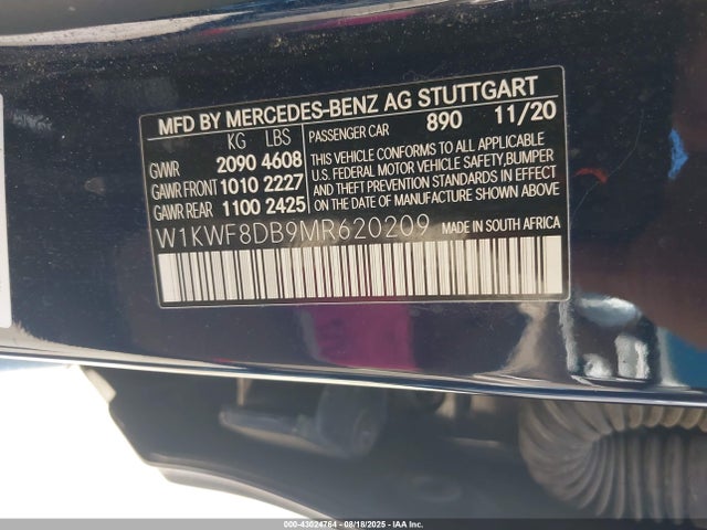 Mercedes-Benz m264 2021 W1KWF8DB9MR620209 Image 9