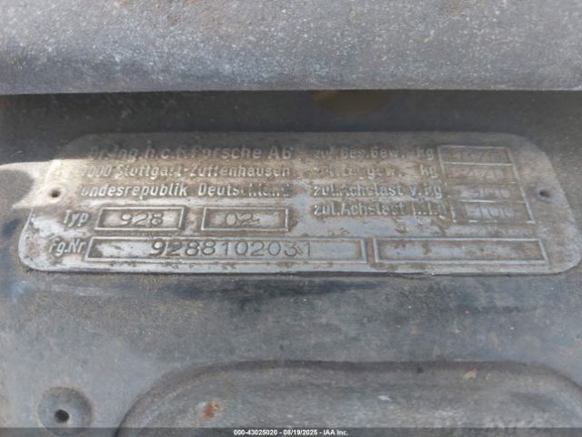 1979 PORSCHE 928 9288102031 Photo 8