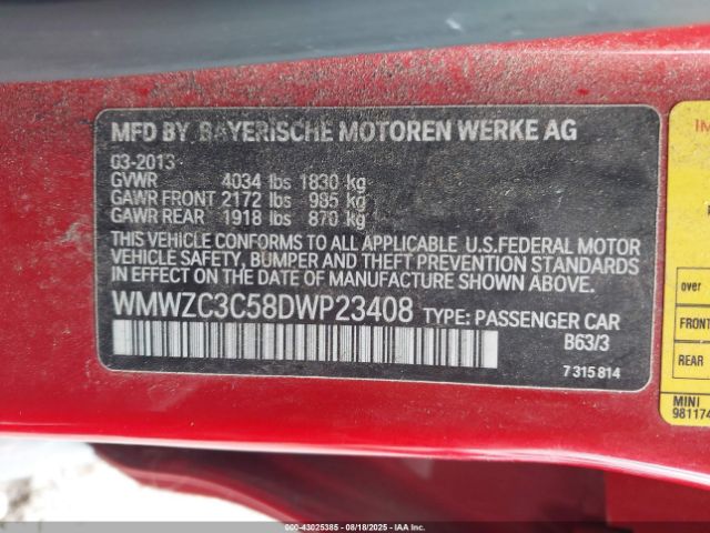 2013 MINI COUNTRYMAN WMWZC3C58DWP23408 Photo 8