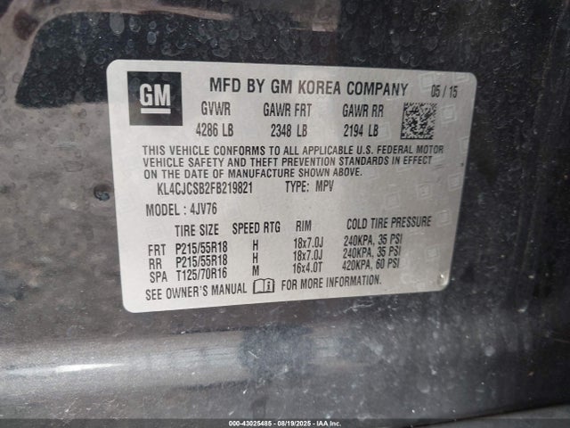 Buick luv 2015 KL4CJCSB2FB219821 Image 9