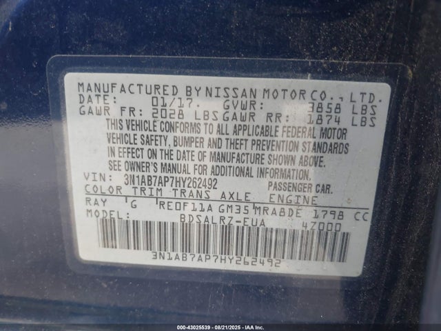 Nissan 2017 2017 3N1AB7AP7HY262492 Image 9