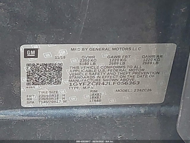 2020 CADILLAC XT4 1GYFZCR42LF056363 Photo 8