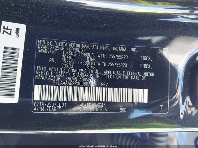 Lexus t24a-fts 2024 5TDAAAA69RS006674 Image 9