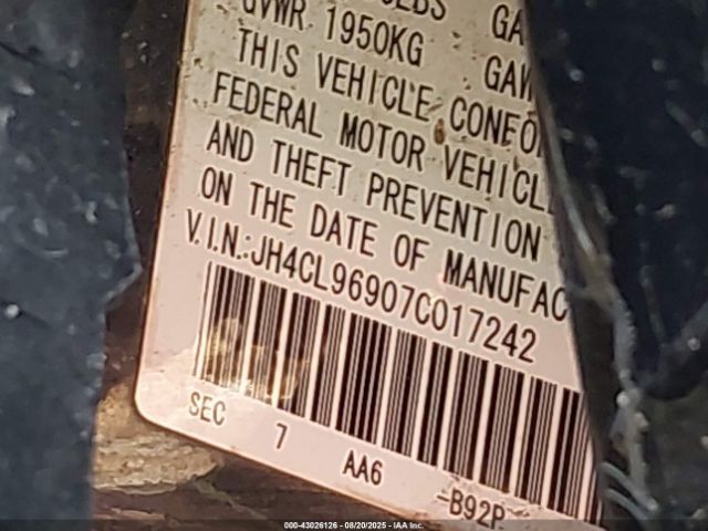 2007 ACURA TSX JH4CL96907C017242 Photo 8