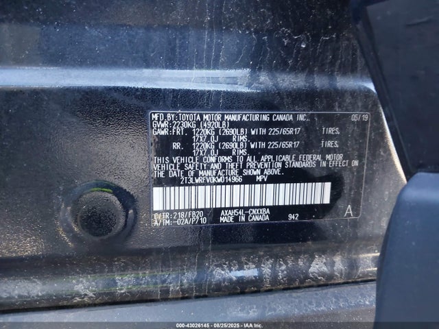 2T3LWRFV0KW014966 Toyota a25-fxz, 3nm+4nm
