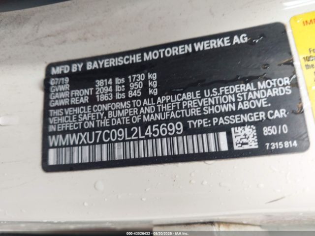 2020 MINI HARDTOP 4 DOOR WMWXU7C09L2L45699 Photo 8