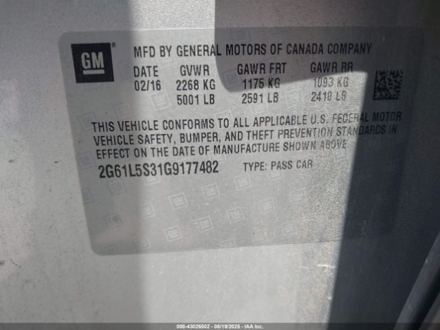 2016 CADILLAC XTS 2G61L5S31G9177482 Photo 8