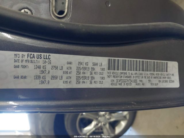 2017 DODGE JOURNEY 3C4PDDGG7HT541655 Photo 8