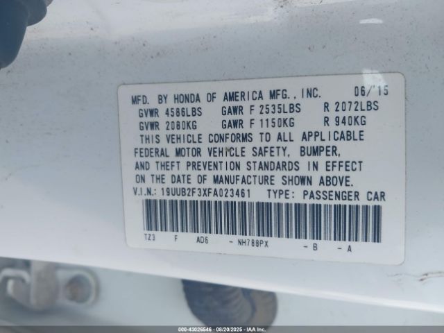 2015 ACURA TLX 19UUB2F3XFA023461 Photo 8