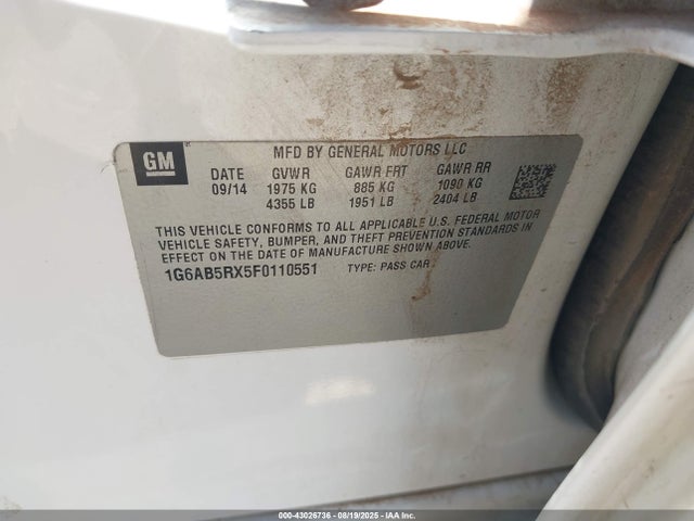 2015 CADILLAC ATS 1G6AB5RX5F0110551 Photo 8