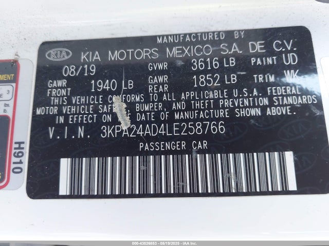 3KPA24AD4LE258766 KIA gammaii 1.6mpi+cvt