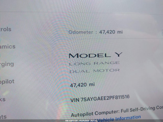 Tesla Model Y 2023 7SAYGAEE2PF811516 Image 15
