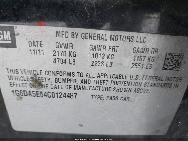 2012 CADILLAC CTS 1G6DA5E54C0124487 Photo 8