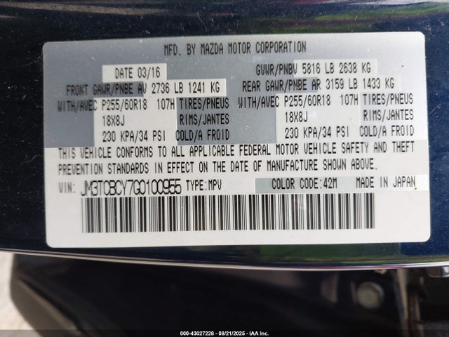 JM3TCBCY7G0100955 Mazda py