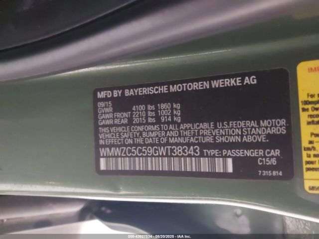 2016 MINI COUNTRYMAN WMWZC5C59GWT38343 Photo 8