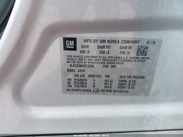 Buick luv 2015 KL4CJFSB4FB132990 Image 9