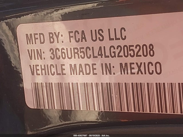 3C6UR5CL4LG205208 RAM 2500