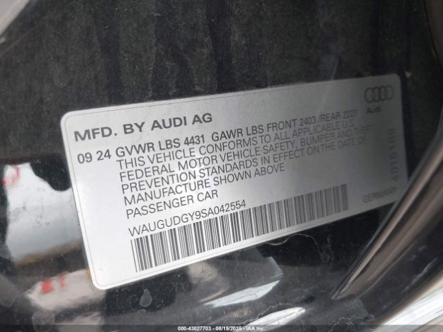 2025 AUDI A3 WAUGUDGY9SA042554 Photo 8