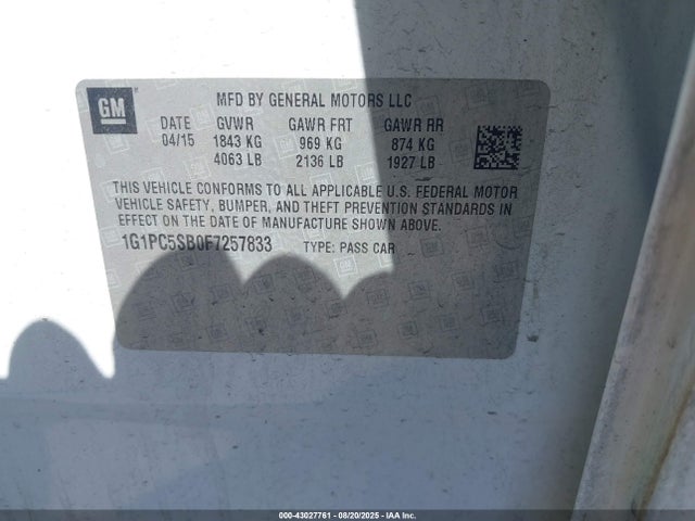 1G1PC5SB0F7257833 Chevrolet LUV